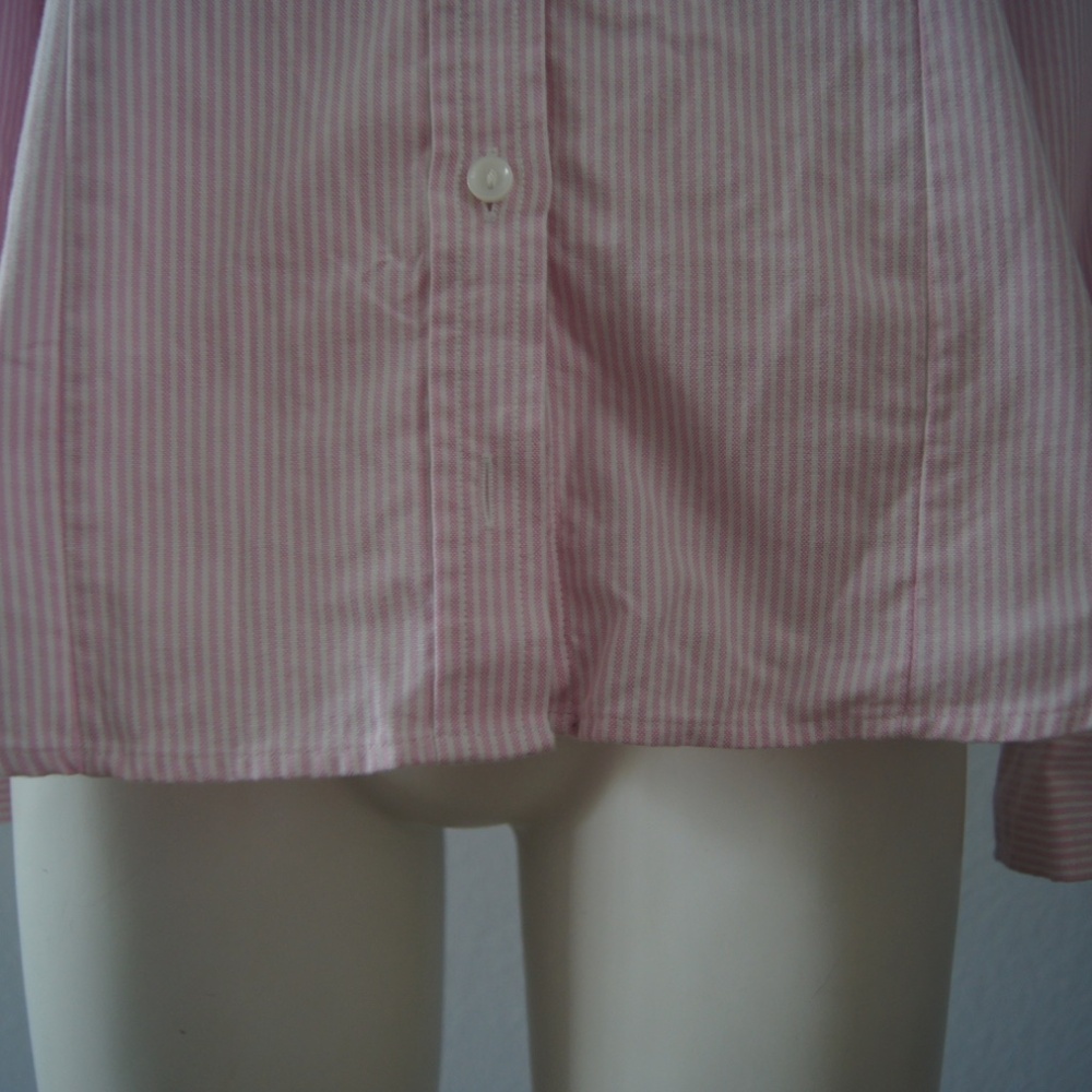 Charles Tyrwhitt Women's Long Sleeve Shirt Size 8 Striped Pink Button Down - Picture 4 of 8